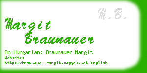 margit braunauer business card